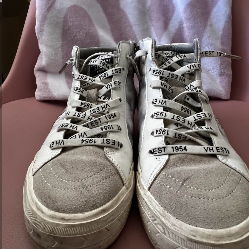 Vintage Havana White High-Top Sneakers